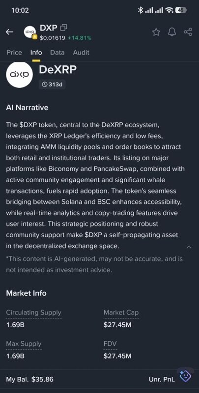 circulating supply dexrp